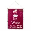 La Hacienda It's Wine O'Clock Embossed Metal Sign