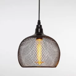 Noma Black Mesh Chloe Pendant With Bulb -Garden Care Shop 1227305 2