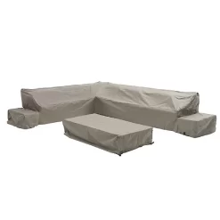 Bramblecrest Vilamoura Rectangular Modular Sofa & Coffee Table Set Covers Khaki