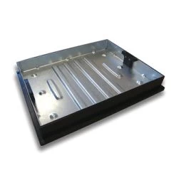 BLOCK PAVER MANHOLE COVER GALVANISED 600X450X80MM DEEP CLKS790R/80/30 10T GPW