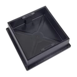 MANHOLE COVER AND FRAME SQUARE TO ROUND RECESSED 300X300MM BLOCK PAVING CD 300SR