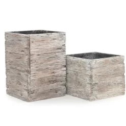 Woodlodge 25cm Square Driftwood Planter