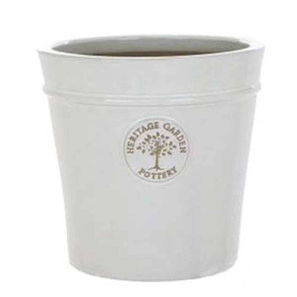 Woodlodge 41cm White / Cream Glazed Heritage Pot 1 Woodlodge 41cm White / Cream Glazed Heritage Pot