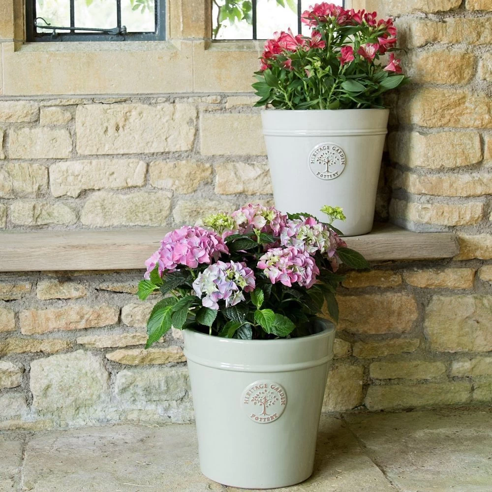 Woodlodge 33cm White / Cream Glazed Heritage Pot 2 Woodlodge 33cm White / Cream Glazed Heritage Pot - Image 2
