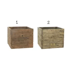 Woodlodge 37cm Heritage Oak Square Planter