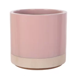 Woodlodge 38cm Pastel Pink Glazed Pot