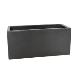 Woodlodge 40cm Black Polylite Trough Planter