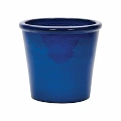 APTA 26cm Blue Saigon Glazed Cone Planter