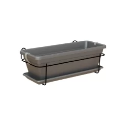 Artevasi 60cm Anthracite Venezia Plant Box Balcony Kit