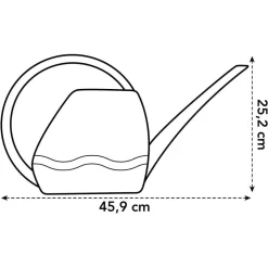 Elho 3.5 Litre Anthracite Aquarius Watering Can -Garden Care Shop 8711904303723 3