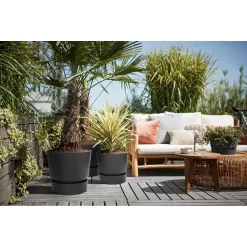 Elho 30cm Living Black Greenville Round Planter 8 Elho 30cm Living Black Greenville Round Planter -Garden Care Shop 8711904332358 4