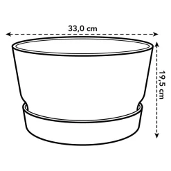 Elho 33cm Leaf Green Greenville Bowl Planter -Garden Care Shop 8711904332464 3