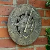 Outside In Sun & Moon Wall Thermometer & Clock