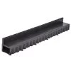 ACO CHANNEL BRICKSLOT HEXDRAIN DOMESTIC WITH BLACK PLASTIC GRATING 1MTR 319561 QUO237607