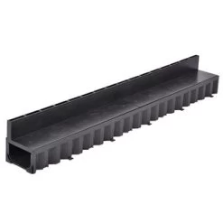 ACO CHANNEL BRICKSLOT HEXDRAIN DOMESTIC WITH BLACK PLASTIC GRATING 1MTR 319561 QUO237607